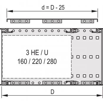 Piastra di chiusura per armadio rack Schroff EMC