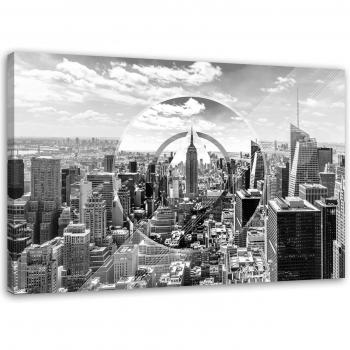 Stadtlicht – Schwarz/Weiß Canvas New York 60x40