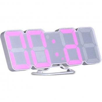 Reloj Digital de Pared con LED 3D y Control de Voz
