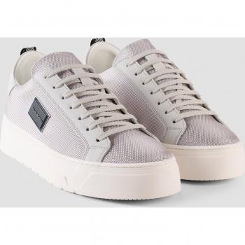 Antony Morato Leder‑Sneaker mit Logo‑Applikation – Grau‑Hell, 44 für Männer