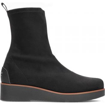 Botín Negro “Burano” para Mujeres, Cierre a Velcro