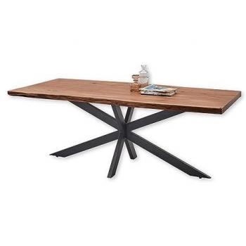 Esstisch Jaro, 200 cm breit, Massivholz mit Baumkante