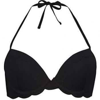 Haut de bikini Noir C90, armatures préformées effet push‑up, tailles A‑E