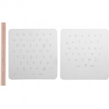 Timbres-poste en plastique pour cuir avec lettres