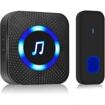 1000ft Wireless LED Doorbell Waterproof Remote for Home UK Plug