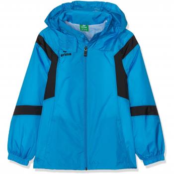 Erima Classic Team Regenjacke für Kinder – Curacao / Schwarz – 105619