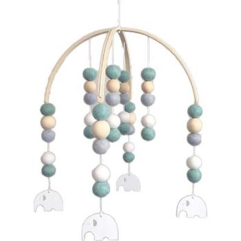 Soft Breeze Baby Cot Mobile & Wool Bell Decor