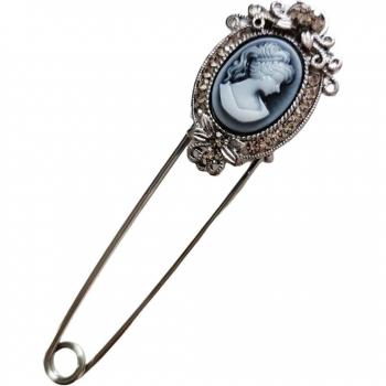 Spilla 7 cm Divine Camée Grigia R8498