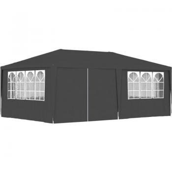Tente événementielle anthracite 4x6 m avec fenêtres