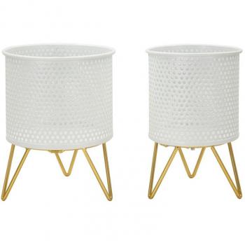 Support à plantes en fer Gaspy (Lot de 2)