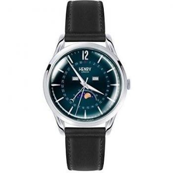 Hora Lunar Henry London 39 mm Cuarzo y Cuero HL39‑LS‑0071