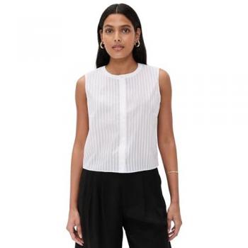 Large White Theory Short‑Sleeve Shirt