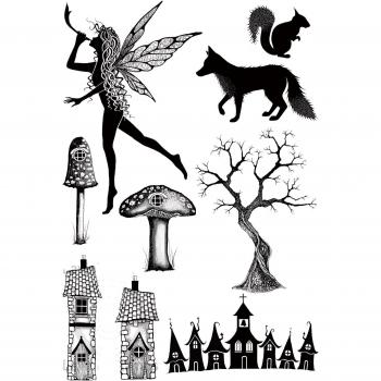 Castle Mushroom Fairy Craft Stamps