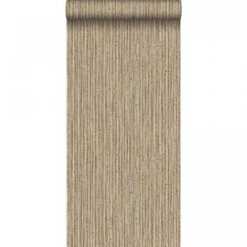 Papier Peint en Bambou Marron Clair