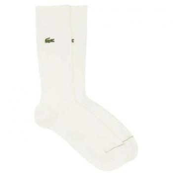 Calze bianche crema Lacoste Basic Crocodile (2 paia)