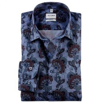 OLYMP Level Five Slim Fit Business-Hemd rauchblau Größe 41