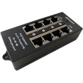 4-Port Power over Ethernet Injector for Hikvision/MikroTik CCTV Cameras