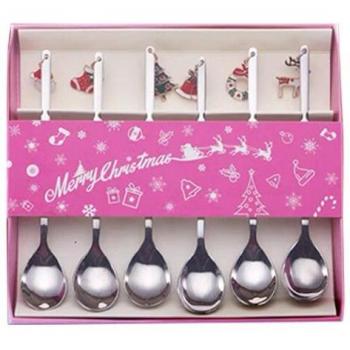 Cucharilla de Té y Postre con Caja de Navidad