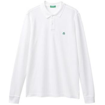 United Colors of Benetton Langarm-Poloshirt für Herren, mit Schlitzen