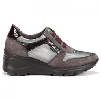Zapatillas de piel Fluchos F1509 gris para mujer