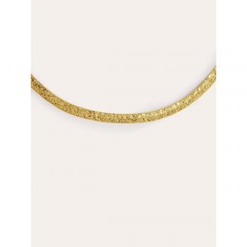 Singularu – Collar Lisse Sparkling en latón con acabado oro 18 kt, longitud 40 cm + alargador