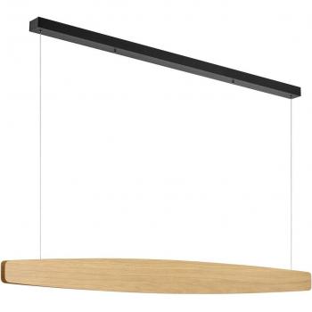 Quitani Persida LED Pendant Lamp, 148 cm, Oak, 2,700 K