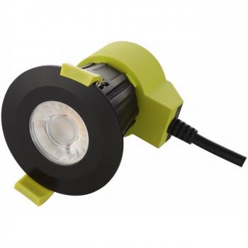 Bazi LED Downlight, Dimmable, 760lm, 2700K, Matt Black, IP65, Driver Included