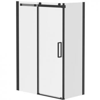 Wholesale Domestic 1400mm x 700mm Matt Black Roller Shower Enclosure