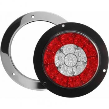 Lumières de remorque, 2 pièces, 4 ronds rouge/ambre, 16 LED