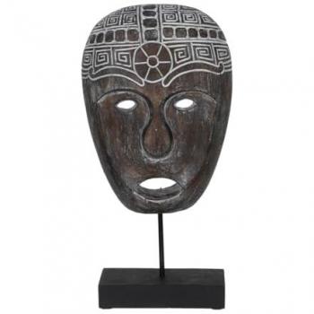 Statua Decorativa in Ceramica Maschera 24 x 12 x 46 cm