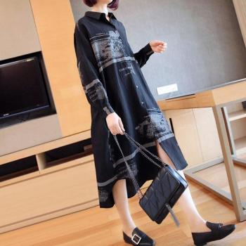 XITAO Women's Autumn Casual Printed Long Shirt