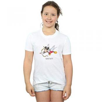 T-shirt pour filles Mickey Mouse Love Cherub en coton