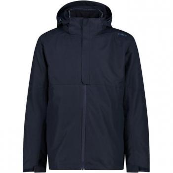 Cmp Men's Black/Blue Zip Hood Jacket with Detachable Liner