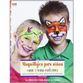 Maquillajes para niños con vivos colores para pintar la cara, piernas y manos
