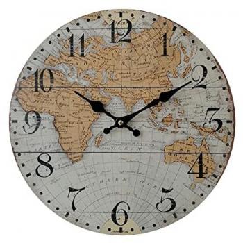 Horloge Murale Globale Style Rétro Ø 33,8 cm