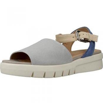 Geox D Wimbley, Sandali con Cinturino alla Caviglia Donna, Lt Blue/Avio C4446, 39 EU