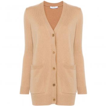 Cardigan donna Max Mara in misto lana e cashmere Taglia L colore cammello