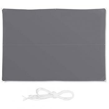 Relaxdays Grey Shade Sail, Rectangular, 3x4 m, Water-Repellent
