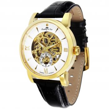 Diamond‑Engraved Skeleton Dial Wristwatch