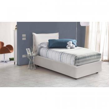 Anathema Letto Singolo con Rivestimento Ecopelle 80x190 – 100% Made in Italy
