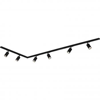 Schienensystem RAIL 230 V schwarz 6 Spots 2,25m Eckverbinder