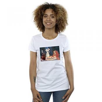 White Lady & the Tramp Spaghetti Design T-Shirt for Her (S)
