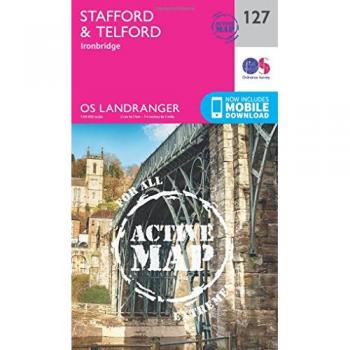 Ordnance Survey Landranger Active Map 127: Stafford & Telford (Waterproof)