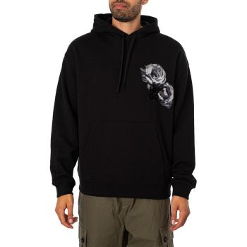 BOSS Sweat à capuche en coton avec design floral