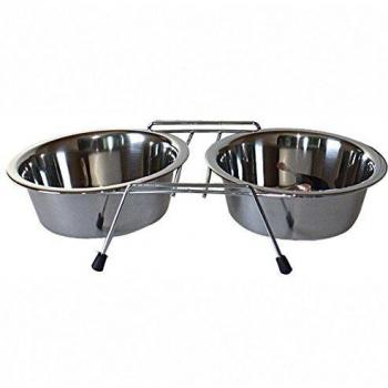 ICA CAD2170 Premium Grey Double‑Channel Stainless Feeder