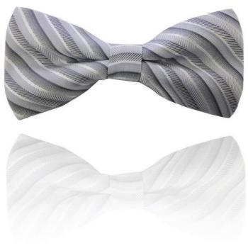 Traesio Papillon “Righe di Vento” – cravattino grigio chiaro