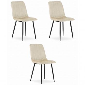 Sedia Lava Velluto Beige Freddo 3x