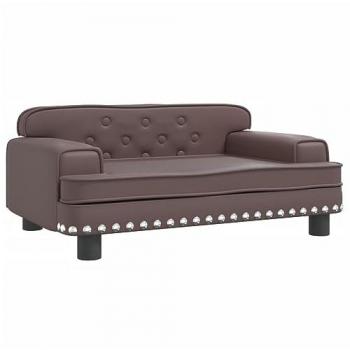 Soffa för Barn 70x45x30 cm Brun Konstläder