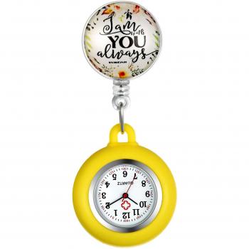 Lancardo Yellow Nurse Pocket Watch – Portable Silicone Design