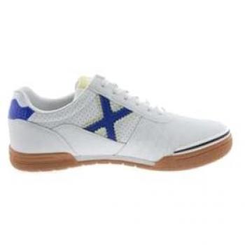 Botas Munich Gresca para Futsal Unisex Brancas e Azuis 45